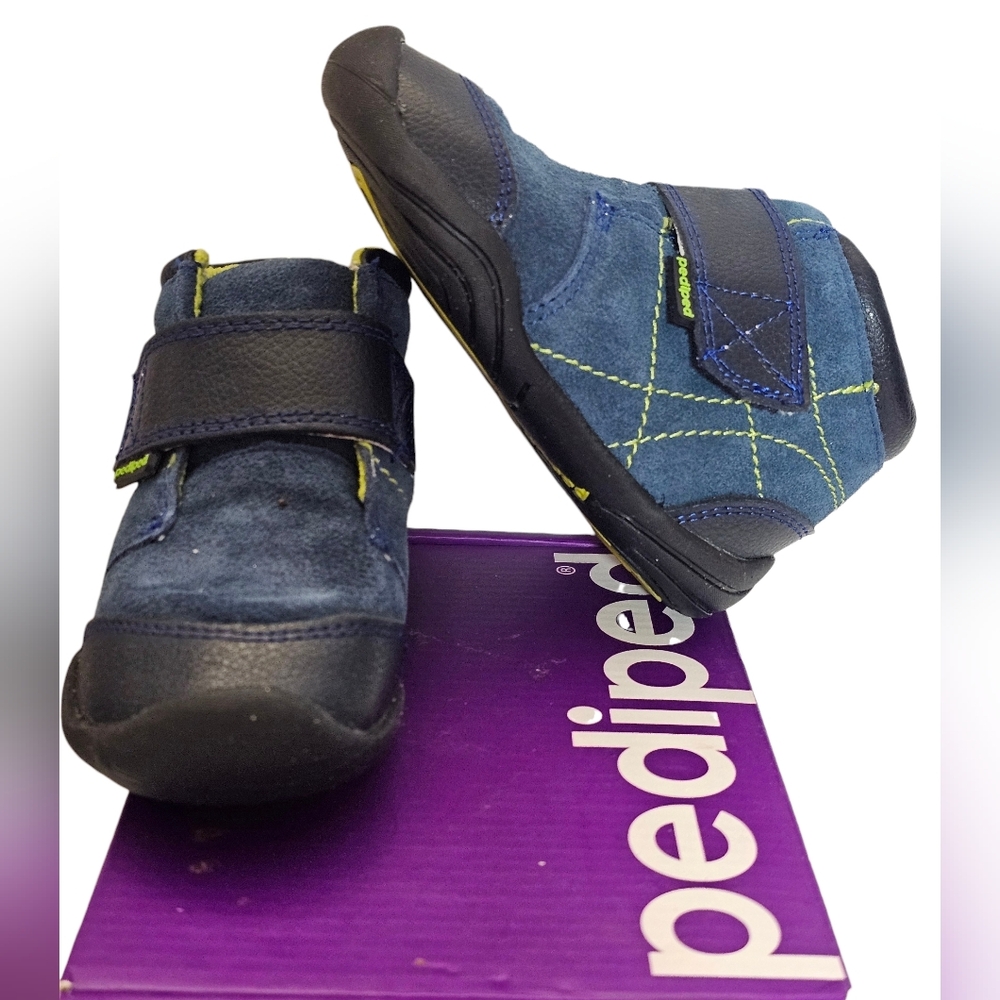 Pediped Troy Grip Grip N Go Boots Navy Blue Unisex Toddler Kid's Size 7 NEW